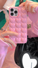 Pink Bubble Hearts Case