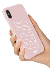 The Personalised Outline Case - Dusky Pink Edition