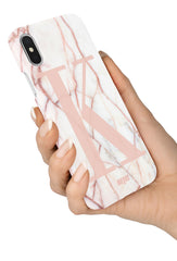 The Personalised Initial Marble Case | Pink Edition