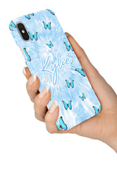 The Personalised Blue Butterfly Case