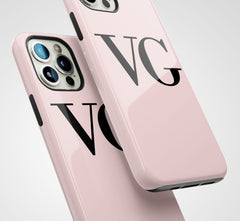 The Classic Initials Case - Dusky Pink