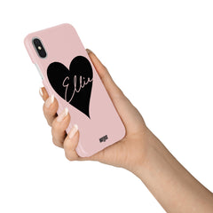 The Personalised Dusky Pink Heart Case