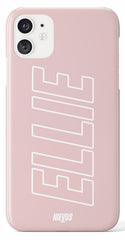 The Personalised Outline Case - Dusky Pink Edition