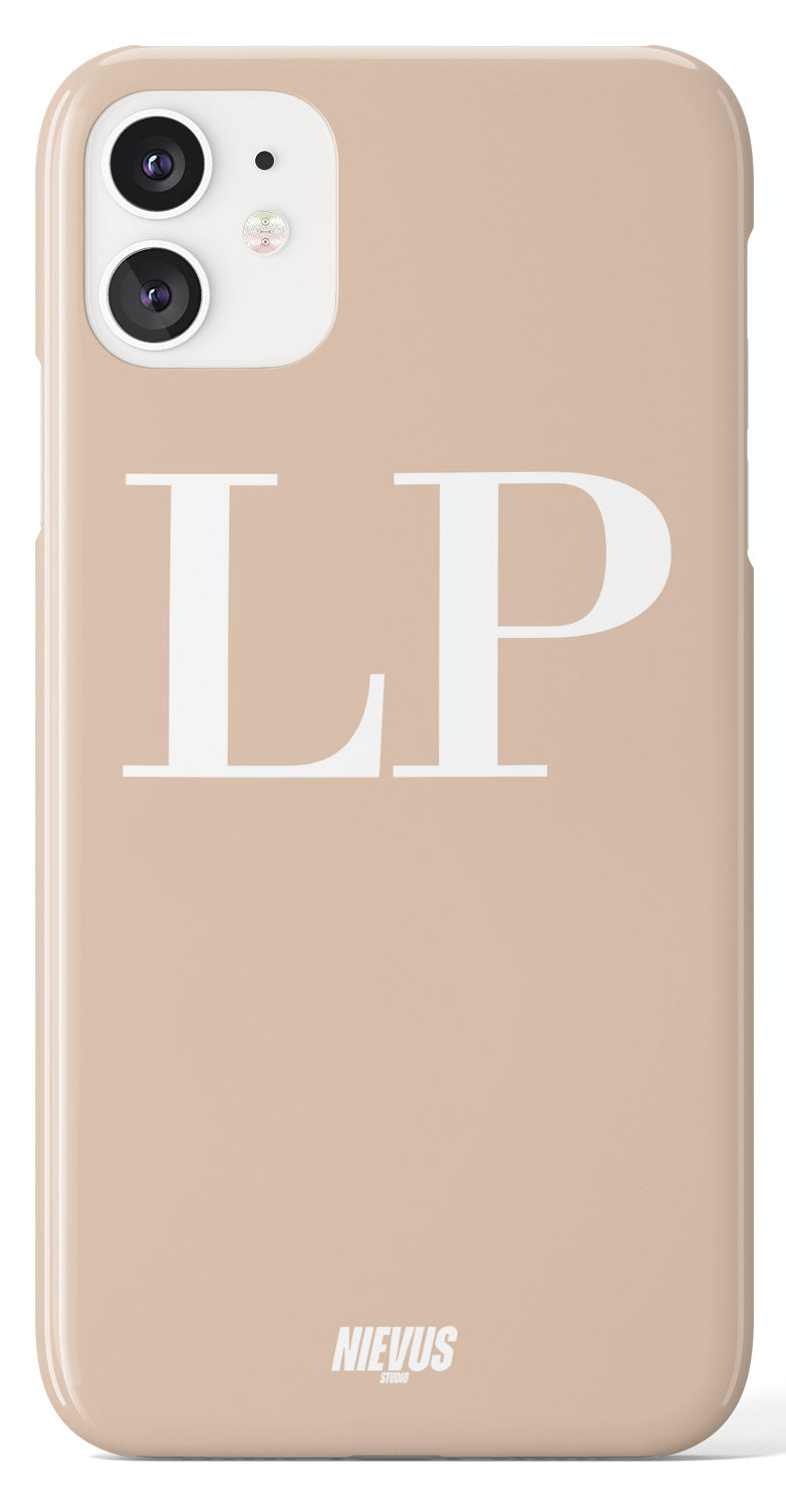 The Classic Initials Case -  Nude