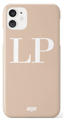 The Classic Initials Case -  Nude
