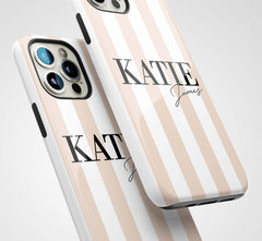 The Personalised Nude Stripes Case - Signature Edition