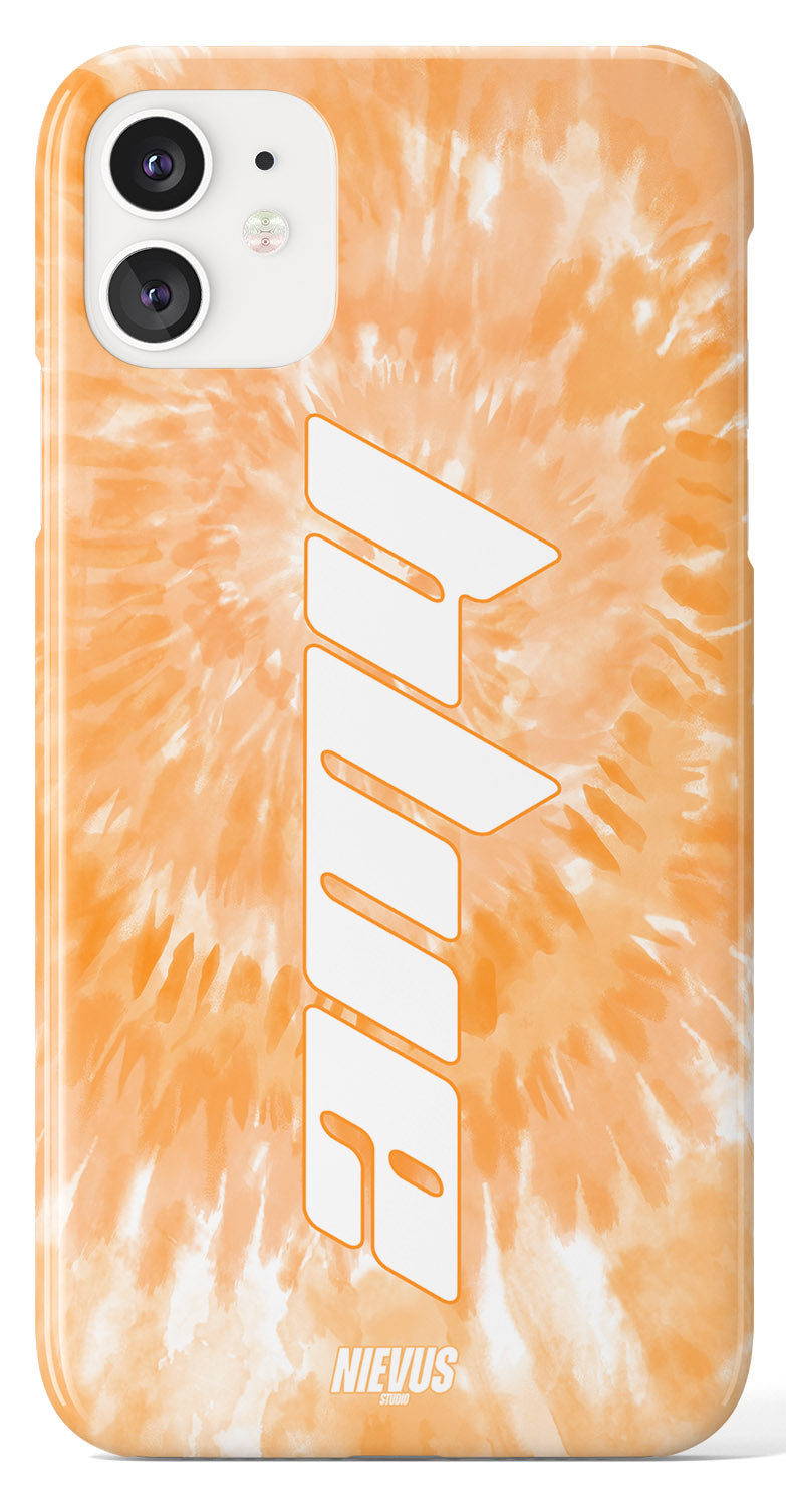 The Personalised Orange Tie Dye Case