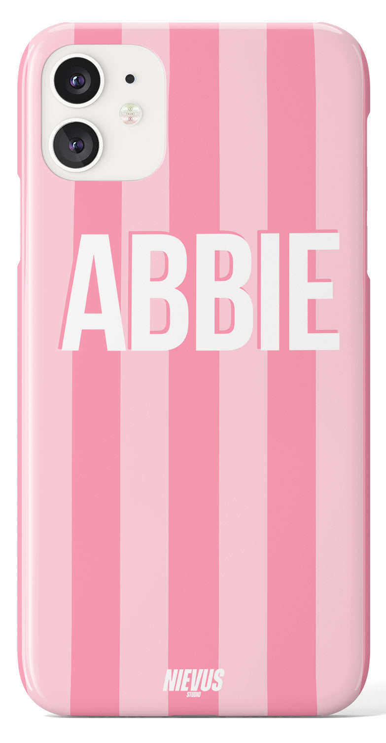 The Personalised Pink Stripes Case