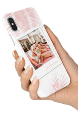 The Personalised Pink Palm Polaroid Case