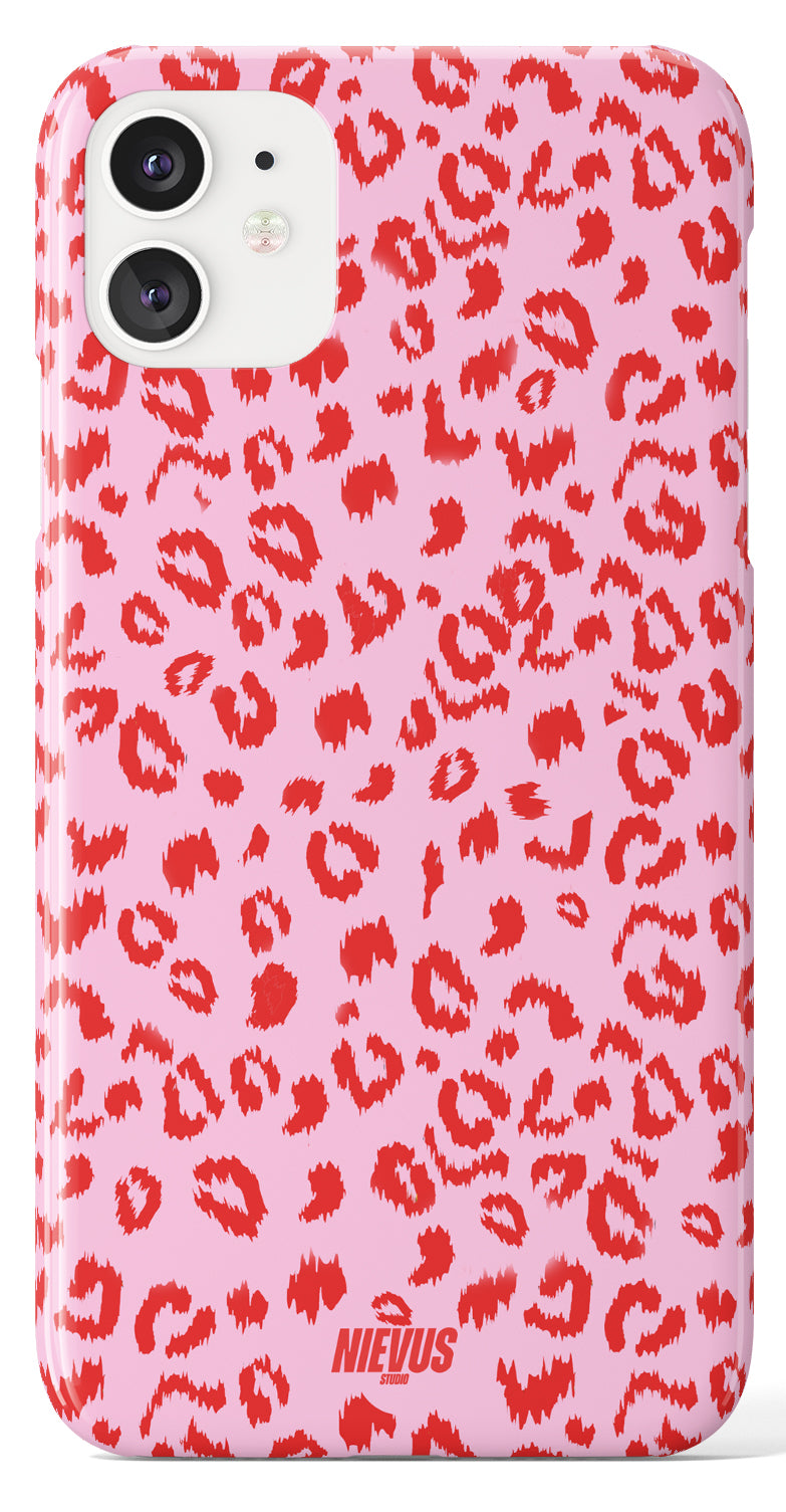 Pink & Red Leopard Case