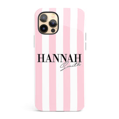 The Personalised Pink Stripes Case - Signature Edition