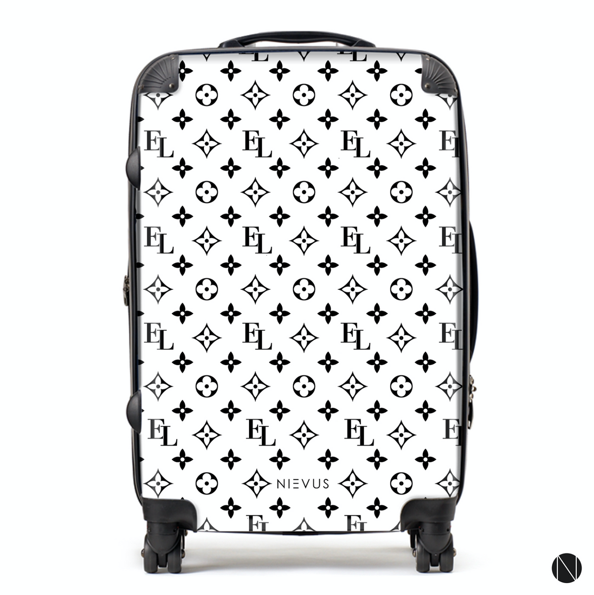 The Personalised Monogram Suitcase - White Edition