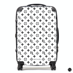 The Personalised Monogram Suitcase - White Edition