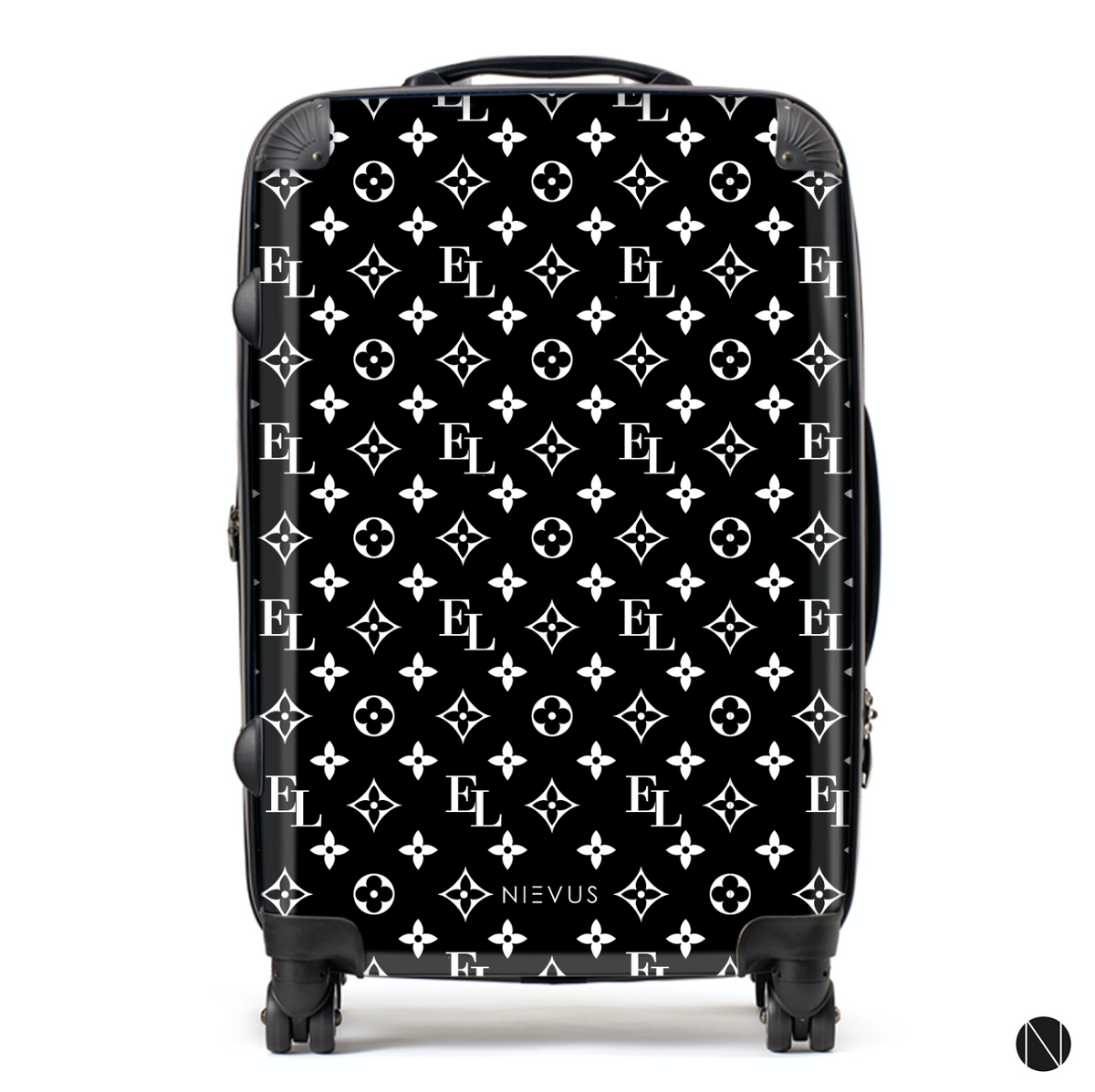 The Personalised Monogram Suitcase - Black Edition