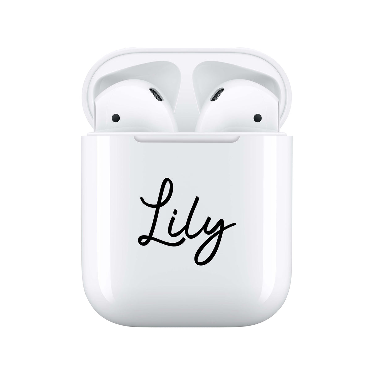Black Handwritten - Personalised Wireless Earphones / Pods