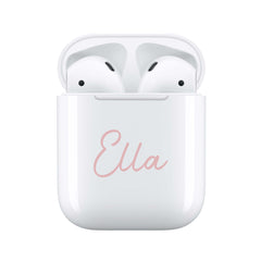 Dusky Pink Handwritten - Personalised Wireless Earphones / Pods