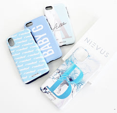 The Personalised Marble Case - Aqua Edition